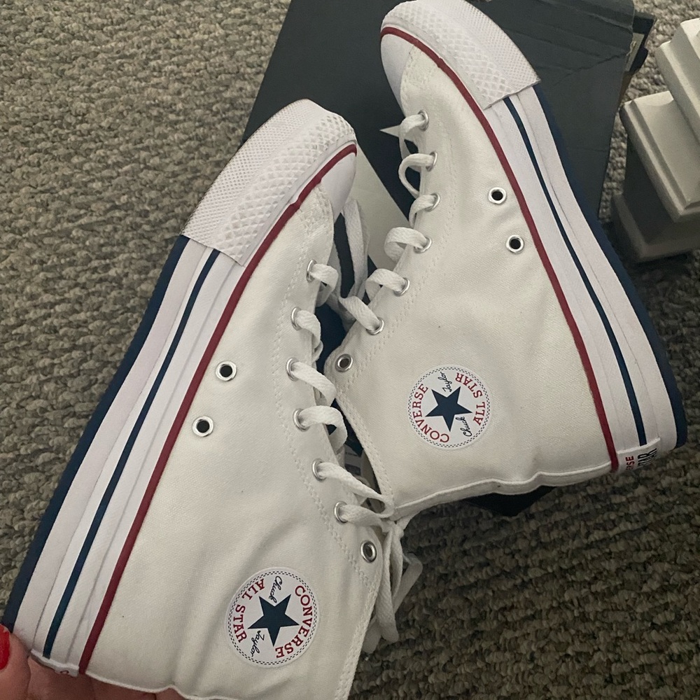 White Converse High Tops